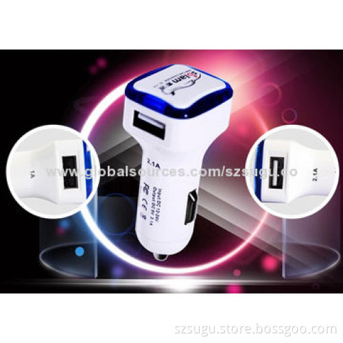 Good selling mini car USB charger, 3.5mm aux audio cable